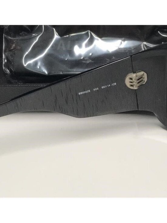 New Authentic Balenciaga BB0002S 003 Grey/Silver Mirror Shield Sunglasses main image 6